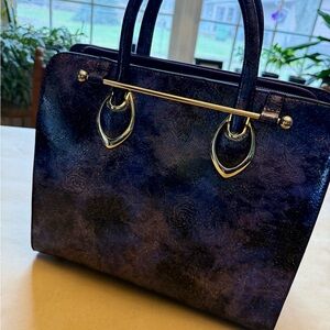 Beautiful Purple and Navy Handbag